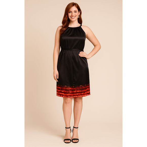 NWT Tahari Black/Red Tilda Dress - Size 18 - Picture 1 of 11